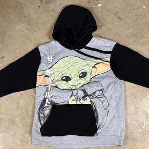 Men's Large Star Wars Black and Gray Fleece Hoodie